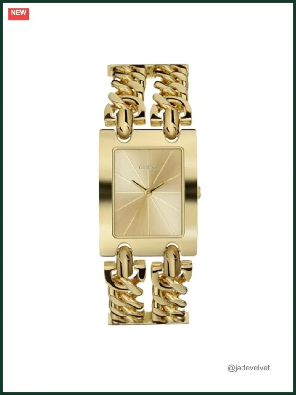 Multi-Chain Bracelet Watch Second Hand Mineral Crystal Stainless Steel
